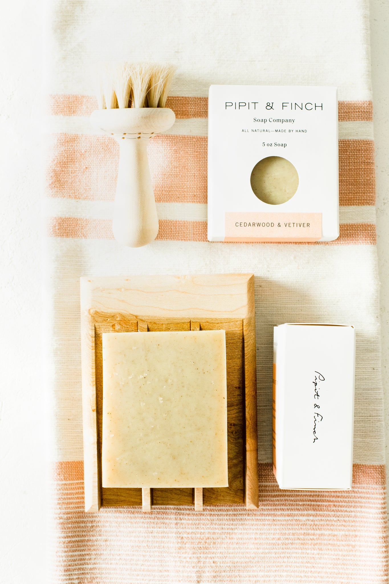 Cedarwood + Vetiver Olive Oil Soap with Rosemary Powder